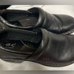 Born Shoes BOC Womens 9M Clogs Slip On BC3632 Black Leather Comfort Wedge Heels Photo 6