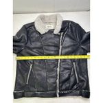 Dylan   Los Angeles Womens Black Collared Faux Suede  Biker Jacket Size Small Photo 4