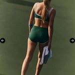 Free People Movement  Duet Micro Mini Shorts Green White Sporty Gym Size M/L Photo 1