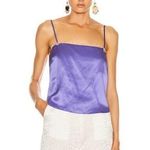 FLEUR DU MAL Silk Straight Neck Cami Purple XS Photo 0