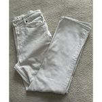 ZARA  Straight Leg High Rise White Denim Jeans Women's Size 10 Photo 3