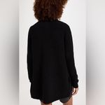 Free People  Slouchy Front Pockets Ottoman Open Knit Black Cardigan Size Small Photo 1