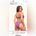 Adore Me Adore Me NWT Jayda Women’s Purple Floral Lace Lingerie Set Size 32G/ Large Photo 8
