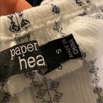 Paper Heart  White Blue Ruffled Off Shoulder Crop Top Y2K Festival Boho Size S Photo 6