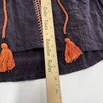 Urban Outfitters  Blouse Womens XS Boho Peasant‎ Top Tassel Multicolor Flowy Photo 6