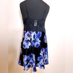 In Bloom Floral Lace Chemise Slip Dress Black Violet | M Photo 4
