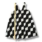 Sam Edelman Geometric Black White Diamond Check Slip Dress Women’s M Lined Photo 3