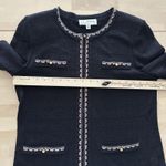 St. John  Collection Jacket 8 Black Pink Santana Knit Embellished Trim Elegant Photo 9