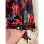 J. Peterman Bias Cut Velvet Dress Floral Maxi Dress Ruffle Hem Party Cocktail 8 Red Photo 5