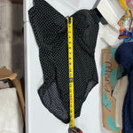 MiracleSuit  Sanibel Polka Dot Swimsuit 14 Womens Padded Slimming Ruched Black Photo 6