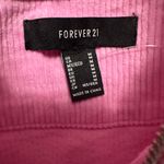 Forever 21  Light Pink Cropped Corduroy Drawstring Hood Bomber Jacket - Medium Photo 6