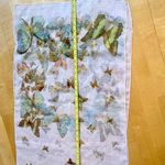 Butterfly Print Sheer, Lightweight Scarf, Ivory, Cream, Ecru, Colorful Blue Photo 12