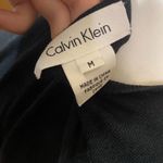 Calvin Klein Black Mesh Deep V-Neck Blouse Photo 4