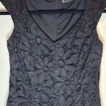 Chetta B  Size 6 Little Black Dress with Lace Sleeveless Photo 2