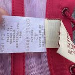 Vintage 90s Empire Intimates Red Lace Up Satin Corset w/ Boning Size 42 USA Made Photo 2