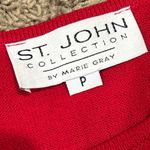St. John Collection by Marie Red Santana Knit Star Tank Top Crop Sz P Photo 5