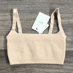 ALC Frank A.L.C. Light Tan Cropped Knit Top XS Photo 0