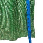 H:ours REVOLVE Mahlia Maxi Dress in Green Sequined Deep V-Neck Slit Party XS Photo 9