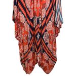 Alkamy Bohemian Paisley Mandala Striped Maxi Dress Asymmetrical Flowy NWT Small Red Photo 8