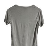 All Saints Wool Blend Light Gray Short Sleeve V-Neck T-Shirt Size Medium Photo 5
