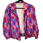 The La Costa Spa Vintage 80s/90s Multicolor Windbreaker Jacket S Unisex Pink Photo 11