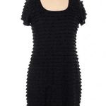 Dress Barn Black Ruffle Textured Stretchy Party Holiday Dress Women’s Size 12 Photo 0