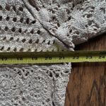 Chico's Crochet Cardigan 3/4 Sleeve Galina Glimmer Champagne Size 2 XL Photo 8