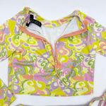 Beach Riot NEW X Free People Rashguard Bikini Swim Set Lindsay Soleil 70s Swirl Photo 14