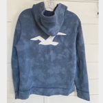 Y2K Hollister Blue Tie Dye Logo Hoodie Sweatshirt Women's Small Pullover Comfy Photo 8