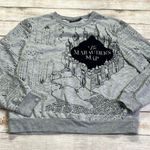 Harry Potter The Marauder’s Map Velvet Patch Long Sleeve Pullover Sweatshirt. Photo 0