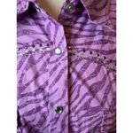 NWT Cowgirl Hardware Western Shirt size XL Extra Large Womens Purple Rhinestone Photo 2