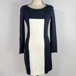 Akris Punto Colorblock Navy White Shift Mini Dress Women's Size 4 Photo 2