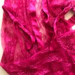 Hunkemoller Pink Peacock Lace Long Kimono Robe, NWT Size L Photo 6