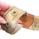 Jack Rogers HAMPTONS MID-WEDGE LEATHER GOLD WHIPSTITCH SANDAL SHOES 9 Photo 7