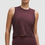 Lululemon  NWT Swiftly Cropped Oversized Tank Top Goodnight Plum Size 14 Photo 0
