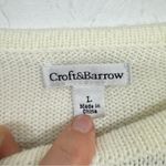 Croft & Barrow  Cream Red Sequined Bird Pullover Sweater Womens L Holiday Photo 7