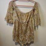 Hello Molly gold glitter romper size small Photo 0