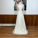 Gorgeous Preserved Vintage 1970s Heavy Embroidered Wedding Gown! White Size 8 Photo 5