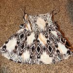 Glam American Made‎ Tank Top Sleeveless Diamond Print Casual Top Size S White Photo 1