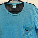 PINK - Victoria's Secret Victoria Secret Pink t-shirt Tee Top Mesh Back Angels Dog Mascot Pocket … Photo 1