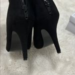 Caparros  Black Suede Rhinestone Elle Ankle Booties Photo 4