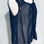 Gap Factory Navy Blue White Polka Dot Blouse Top Photo 1