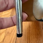 Karl Lagerfeld PARIS Cyron Leather Stiletto Booties Silver 8.5 Photo 8