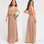 Show Me Your Mumu Kendall Maxi Dress in Dune Chiffon Size Medium Photo 6