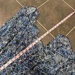 Maje  Rayemik Printed Midi Dress 3/4 Sleeves V-Neck Pullover Geometric Blue EU 38 Photo 15