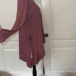 Lululemon PINK ASYMETRICAL TIE FRONT LONG SLEEVE BLOUSE Photo 2