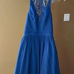 Maniju  Navy Blue Dress w/ Lace Back Size Small Photo 0