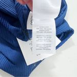 ONIA  Jenna One Piece Solid Seersucker Swimsuit in New Blue Size XS One Shoulder Photo 10