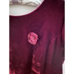 Vintage Y2K Cachet Burgundy Velvet Satin Dress Size 10 USA Romantic Gothic Red Photo 2