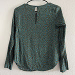 H&M Shirt Womens Size 4 Keyhole Neck Blouse Geometric Print Photo 1